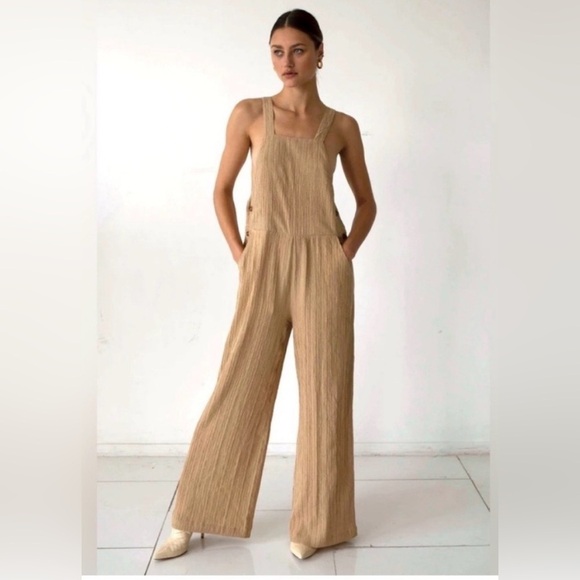 Nordstrom Pants - Nordstrom Camel Wide Leg Jumpsuit